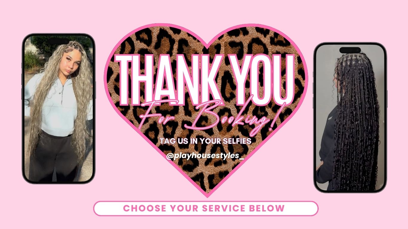 Thank you for booking with Playhouse Styles โ tag us in your selfies @playhousestyles_